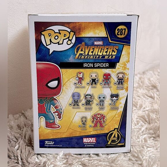 Funko Pop! Marvel Avengers Infinity War #287 Iron Spider w/ Protective Case - Picture 3 of 8
